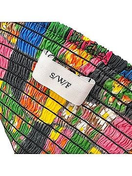 SWF Tie Up Sweetheart Retro Patchwork Cotton Midi Dress Casual Dress (view 2)