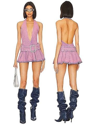Jaded London Malibu Plunge Dress Cocktail Dress (view 1)