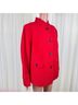 Talbots 60% Viscose 40% Wool 100% Polyester Solid Red Coat Size 14 - photo 4
