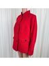 Talbots 60% Viscose 40% Wool 100% Polyester Solid Red Coat Size 14 - photo 3