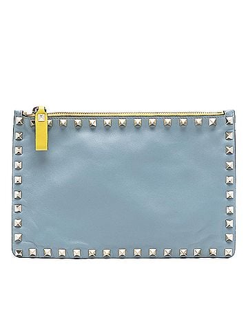 Valentino Bicolor Leather Rockstud Clutch (view 1)