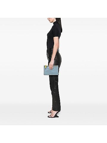 Valentino Bicolor Leather Rockstud Clutch (view 2)
