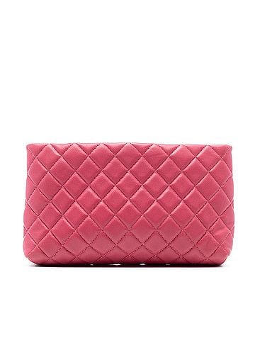 Chanel Quilted Lambskin Kiss Lock Clutch (view 1)