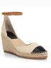 Tory Burch 100% Canvas Tan Black Sandals Size 9 1/2 - photo 8