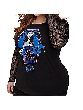 Torrid Corpse Bride Heritage Cotton Puff Sleeve Top Long Sleeve T-Shirt (view 1)