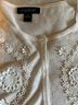 August Silk Ivory Short Sleeve Blouse Size S - photo 3