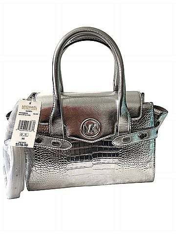 Michael Kors Carmen Leather Satchel (view 1)