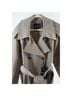 Mango Solid Tan Trenchcoat Size L - photo 6