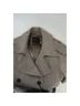 Mango Solid Tan Trenchcoat Size L - photo 11