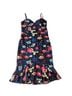 Guess 100% Polyester 8% Spandex 92% Nylon Floral Black Multi Color Cocktail Dress Size 14 - photo 1