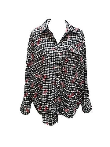 BDG Dani Long Sleeve Button-Down Shirt (view 1)