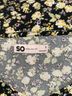 SO Floral Black Yellow Green Purple Short Sleeve Blouse Size S - photo 3