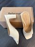 Reformation 100% Leather Camo White Heels Size 11 - photo 3