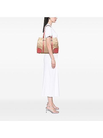Prada Studded Leather Trimmed Canvas Front Pocket Tote (view 2)