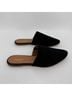 Garnet Hill 100% Suede Solid Black Mule/Clog Size 7 1/2 - photo 5