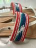 Ugg 100% Leather Multi Color White Tan Sandals Size 10 - photo 10