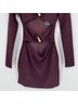 White Fox Solid Burgundy Cocktail Dress Size S - photo 6