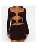 White Fox Solid Burgundy Cocktail Dress Size S - photo 4