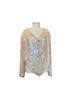 Oleg Cassini Multi Color Long Sleeve Blouse Size S - photo 2