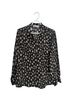 Gerard Darel 100% Silk Animal Print Black Gold Gray Blouse Size 6 - photo 1