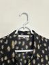 Gerard Darel 100% Silk Animal Print Black Gold Gray Blouse Size 6 - photo 4