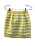 Kate Spade New York 91% Cotton 9% Silk 100% Polyester Stripes Yellow White Casual Skirt Size XXS - photo 1