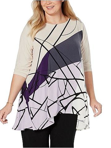 Alfani 3/4 Sleeve T-Shirt (view 1)