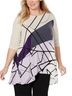 Alfani Print Tan Purple Black 3/4 Sleeve T-Shirt Size L (petite) - photo 1