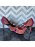 Jessica Simpson 100% Suede Black Orange Pink Heels Size 9 1/2 - photo 4