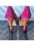 Jessica Simpson 100% Suede Black Orange Pink Heels Size 9 1/2 - photo 5
