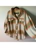 Free People Stripes Green Multi Color Burgundy Jacket Size XL - photo 4