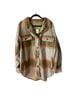 Free People Stripes Green Multi Color Burgundy Jacket Size XL - photo 1