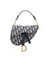 Dior 100% Canvas Blue Mini Oblique Canvas Saddle Bag One size - photo 1