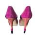 Jessica Simpson 100% Suede Black Orange Pink Heels Size 9 1/2 - photo 2