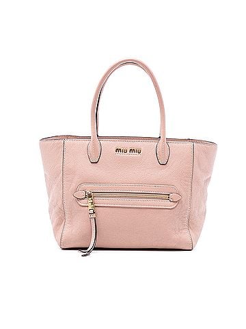 Miu Miu Goatskin Madras Front Pocket Satchel (view 1)