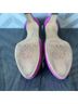 Vince Camuto 100% Suede Color Block Black Pink Heels Size 9 1/2 - photo 6