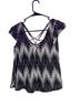 Stoosh Print Black White Short Sleeve Blouse Size M - photo 1