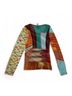 Save The Queen Stripes Multi Color Long Sleeve Blouse Size L - photo 5