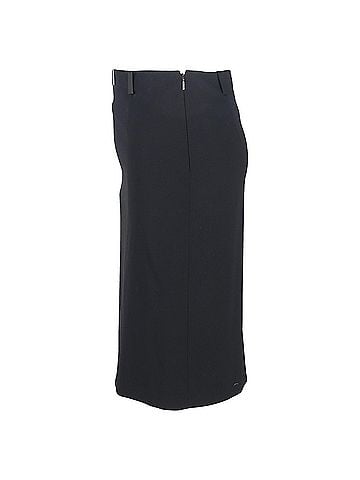 Gucci  Gucci Knee-Length Pencil Skirt with Belt Loops in Black Wool (view 2)