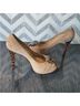 Stuart Weitzman 100% Suede Leopard Print Tan Heels Size 9 - photo 4