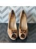 Stuart Weitzman 100% Suede Leopard Print Tan Heels Size 9 - photo 3
