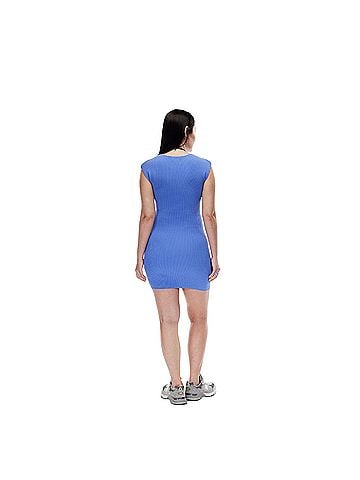 Wilfred Free Knit Cutout Mini Dress-Periwinkle Blue (view 2)