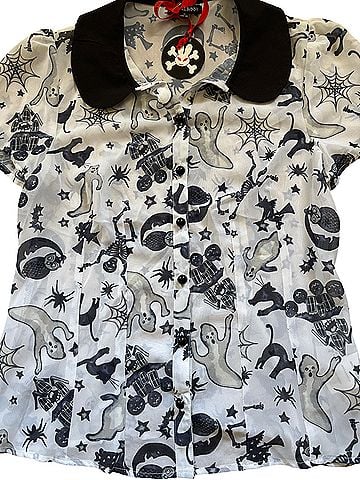 Hell Bunny Vixen Short Sleeve Blouse (view 2)