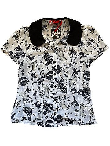 Hell Bunny Vixen Short Sleeve Blouse (view 1)
