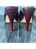 Joan & David 100% Patent Leather Red Burgundy Heels Size 9 - photo 5