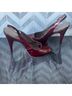 Joan & David 100% Patent Leather Red Burgundy Heels Size 9 - photo 4