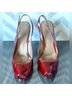 Joan & David 100% Patent Leather Red Burgundy Heels Size 9 - photo 3