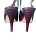 Joan & David 100% Patent Leather Red Burgundy Heels Size 9 - photo 2