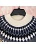 DNA Fair Isle Gray White Yellow Black Blue Pullover Sweater Size S - photo 4