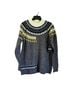 DNA Fair Isle Gray White Yellow Black Blue Pullover Sweater Size S - photo 1